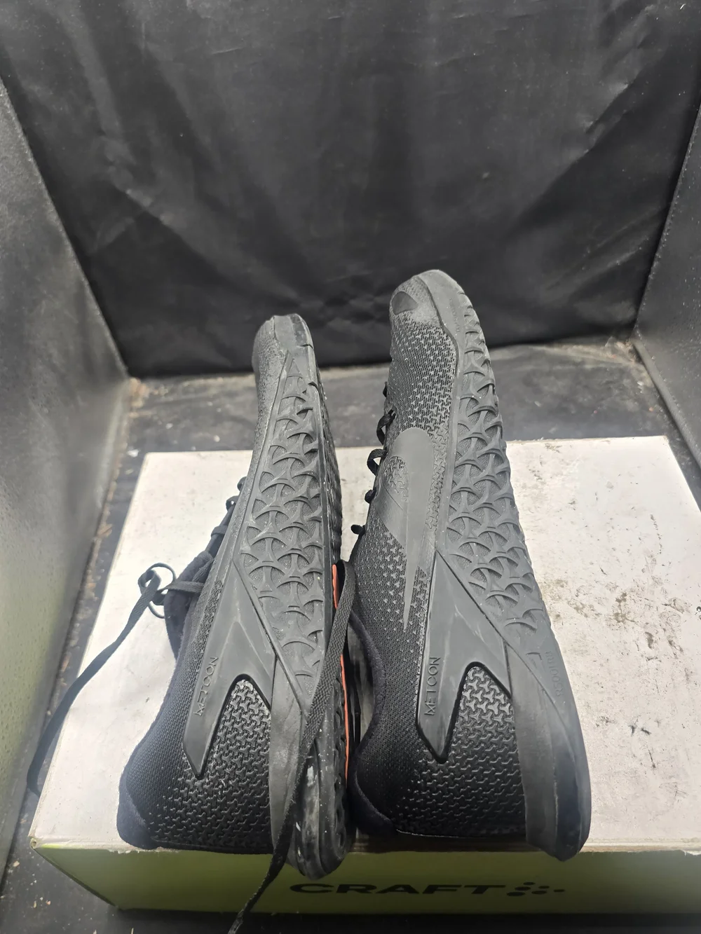 Nike Men's Black Athletic Running Shoes with Red Interior